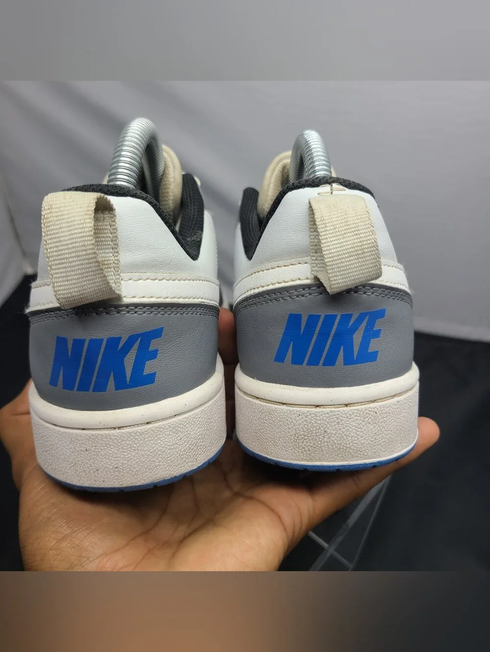 Nike Court Borough Low Recraft 'Platinum Cool Grey Photo Blue' Kids Size 6Y
